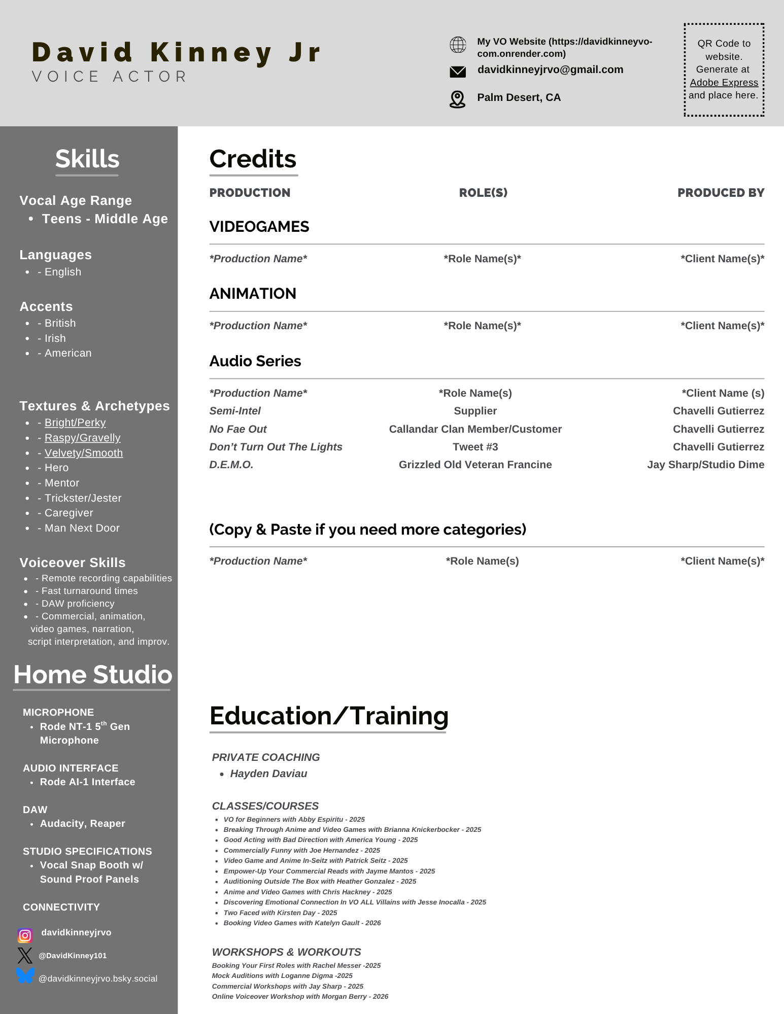 David Kinney resume